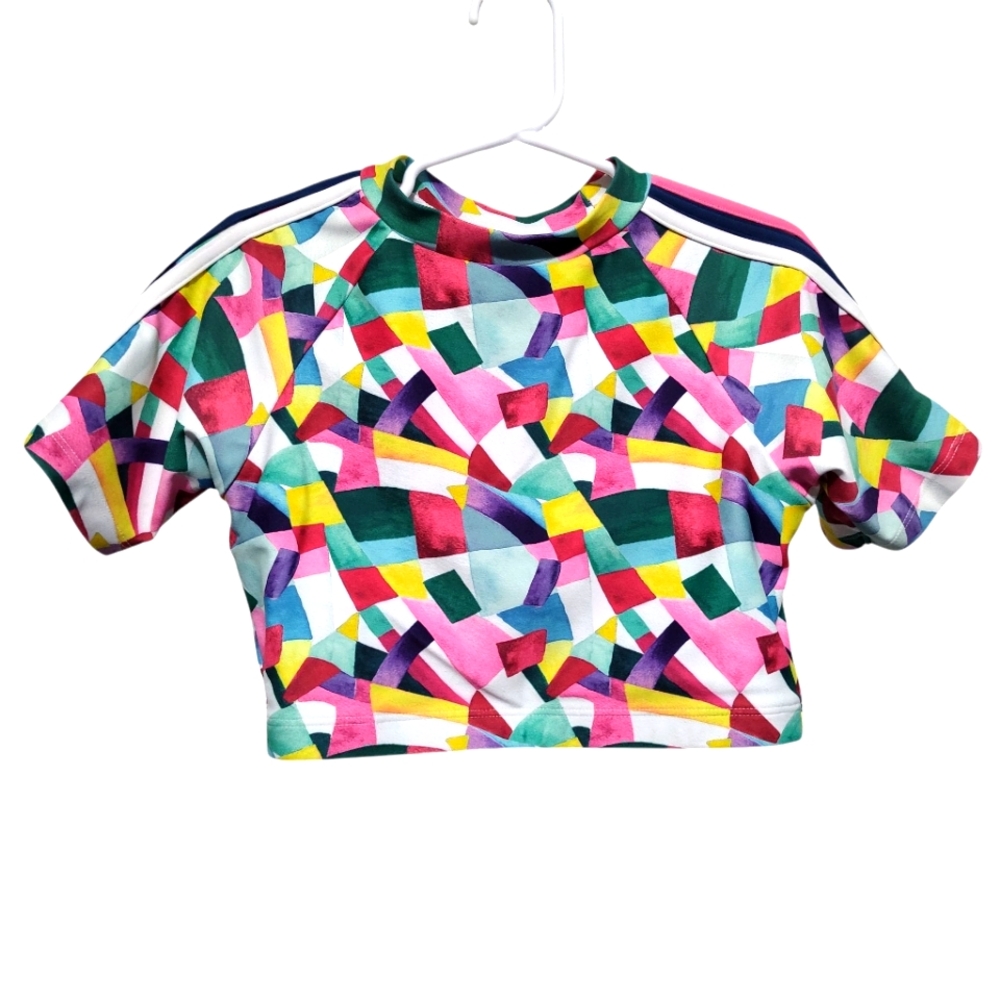 Zella Geometric Girl's Rash Guard Swim Suit Top 12